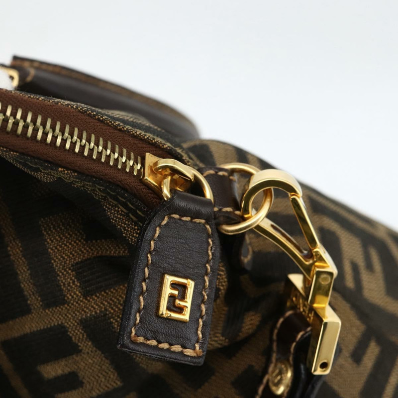 【日本直送】FENDI Zucca帆布手提包 2way Black Brown Auth BAZ010A-18