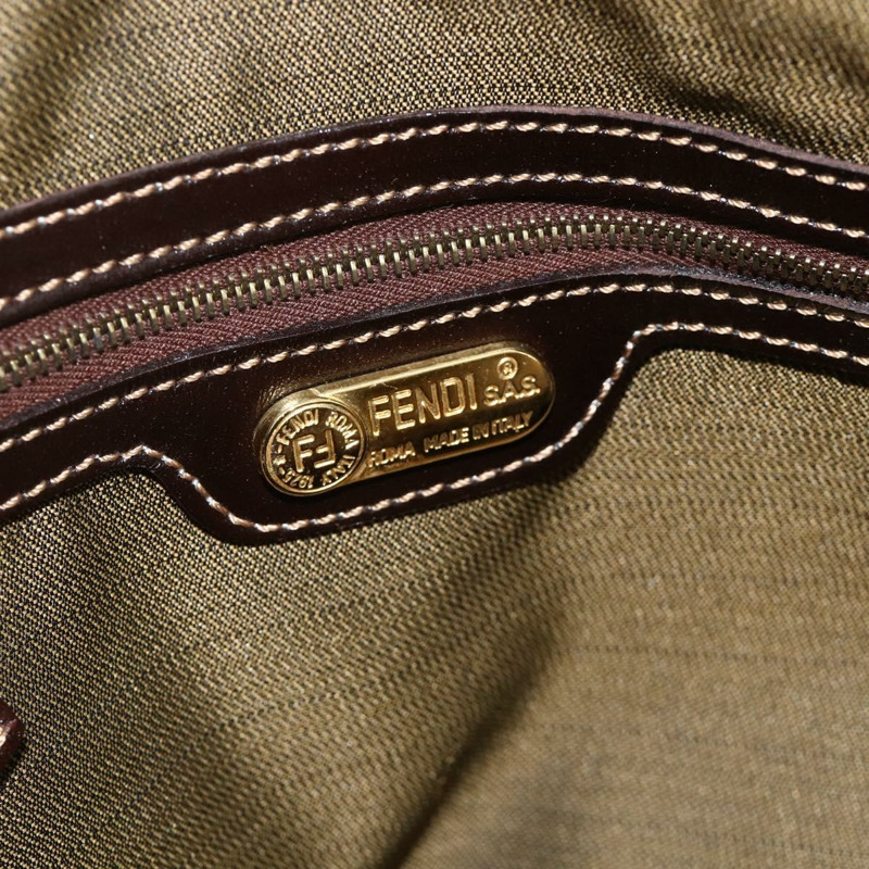 【日本直送】FENDI Zucca帆布手提包 2way Black Brown Auth BAZ010A-19