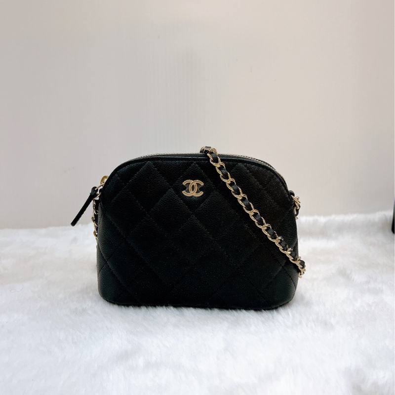 莉亞精品♡Chanel 小貝殼包 黑色 近新美包-0