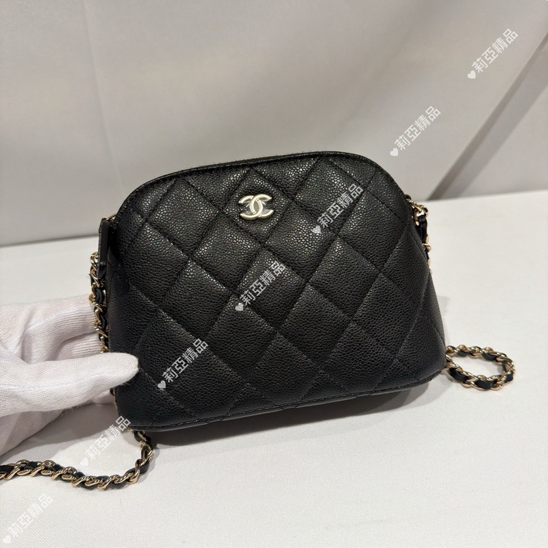 莉亞精品♡Chanel 小貝殼包 黑色 近新美包-2