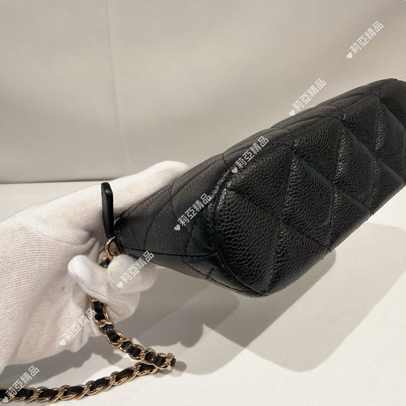 莉亞精品♡Chanel 小貝殼包 黑色 近新美包-4