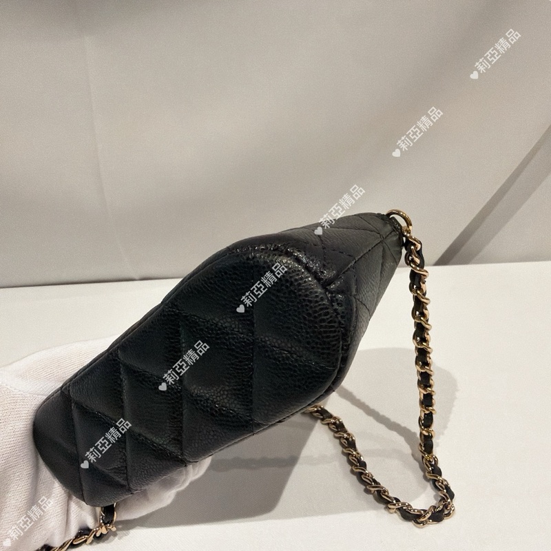 莉亞精品♡Chanel 小貝殼包 黑色 近新美包-5