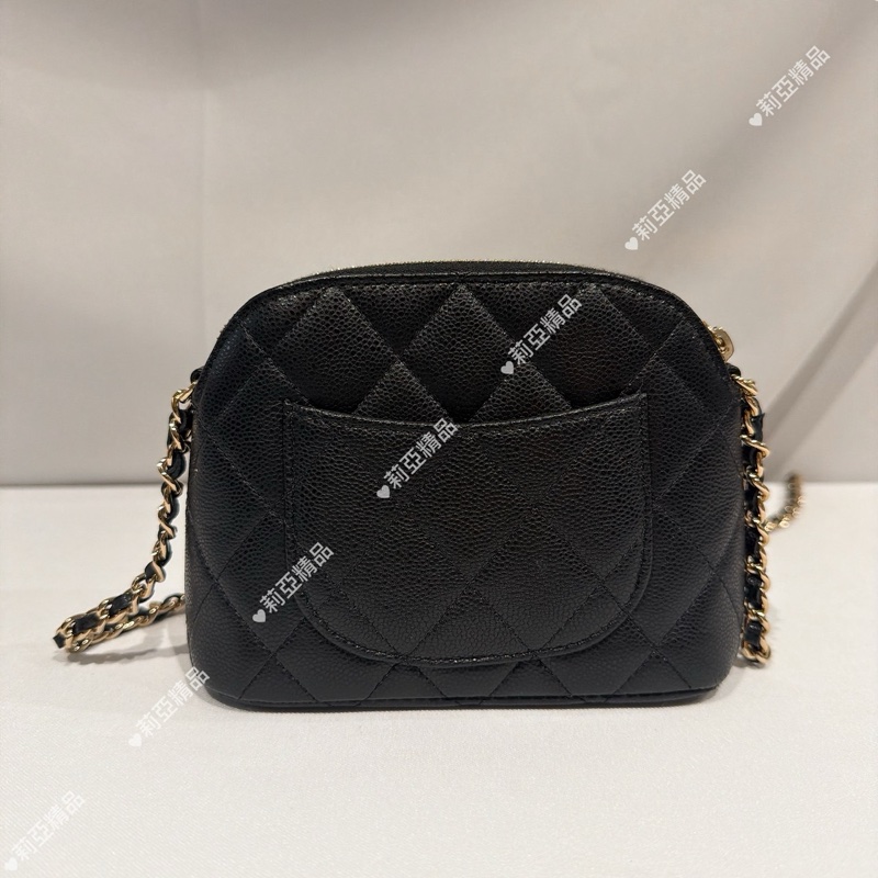 莉亞精品♡Chanel 小貝殼包 黑色 近新美包-8