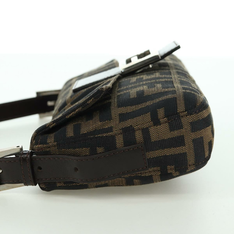 【日本直送】FENDI Zucca帆布Mamma Baguette單肩包 黑色棕色 正品 mr2260SAV-2