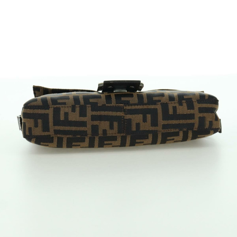 【日本直送】FENDI Zucca帆布Mamma Baguette單肩包 黑色棕色 正品 mr2260SAV-4