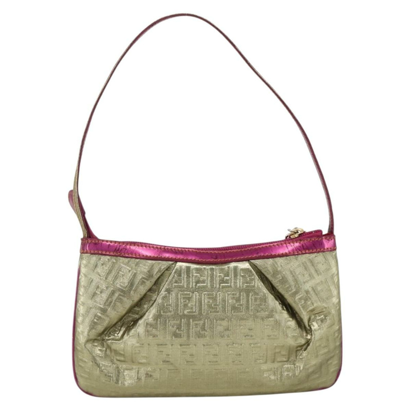 【日本直送】FENDI Zucchino 帆布手提包 金色 正品 SW2240A-1