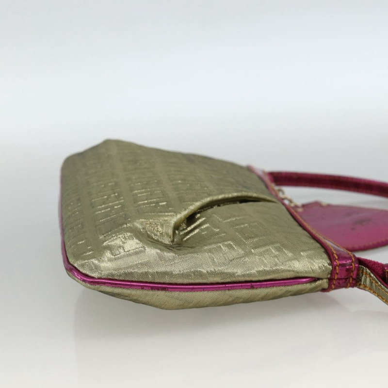 【日本直送】FENDI Zucchino 帆布手提包 金色 正品 SW2240A-3