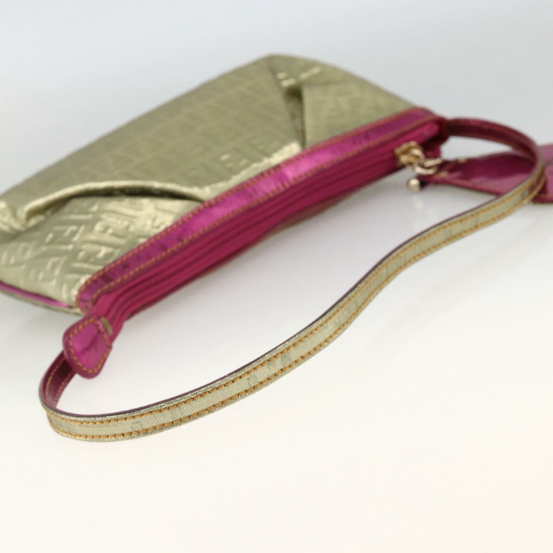 【日本直送】FENDI Zucchino 帆布手提包 金色 正品 SW2240A-6