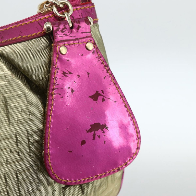【日本直送】FENDI Zucchino 帆布手提包 金色 正品 SW2240A-8
