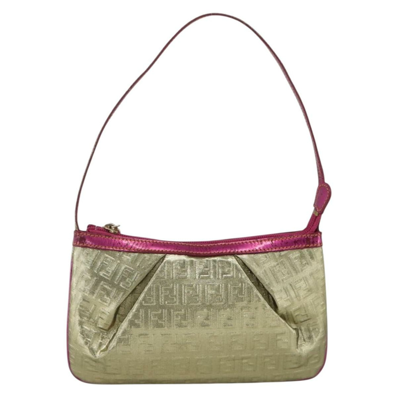 【日本直送】FENDI Zucchino 帆布手提包 金色 正品 SW2240A-12