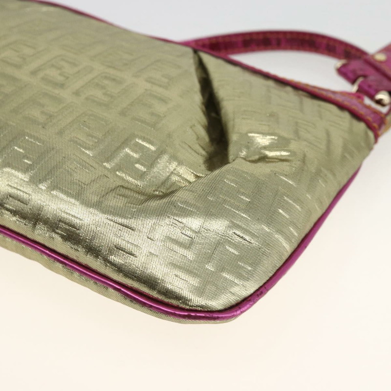 【日本直送】FENDI Zucchino 帆布手提包 金色 正品 SW2240A-15
