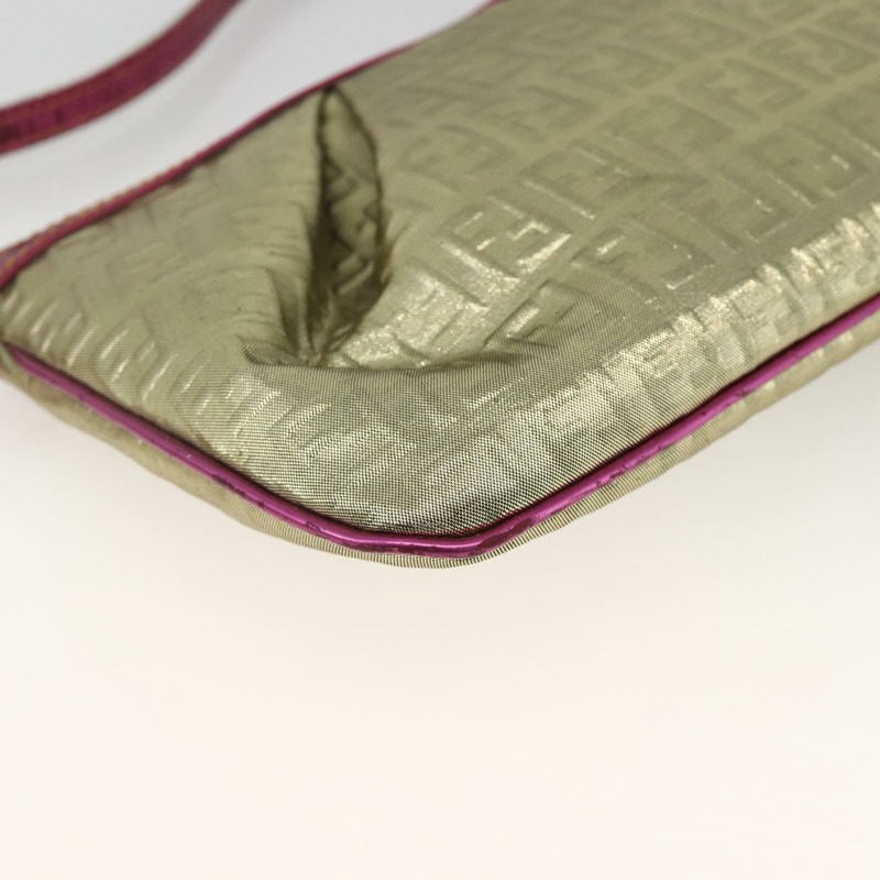 【日本直送】FENDI Zucchino 帆布手提包 金色 正品 SW2240A-16