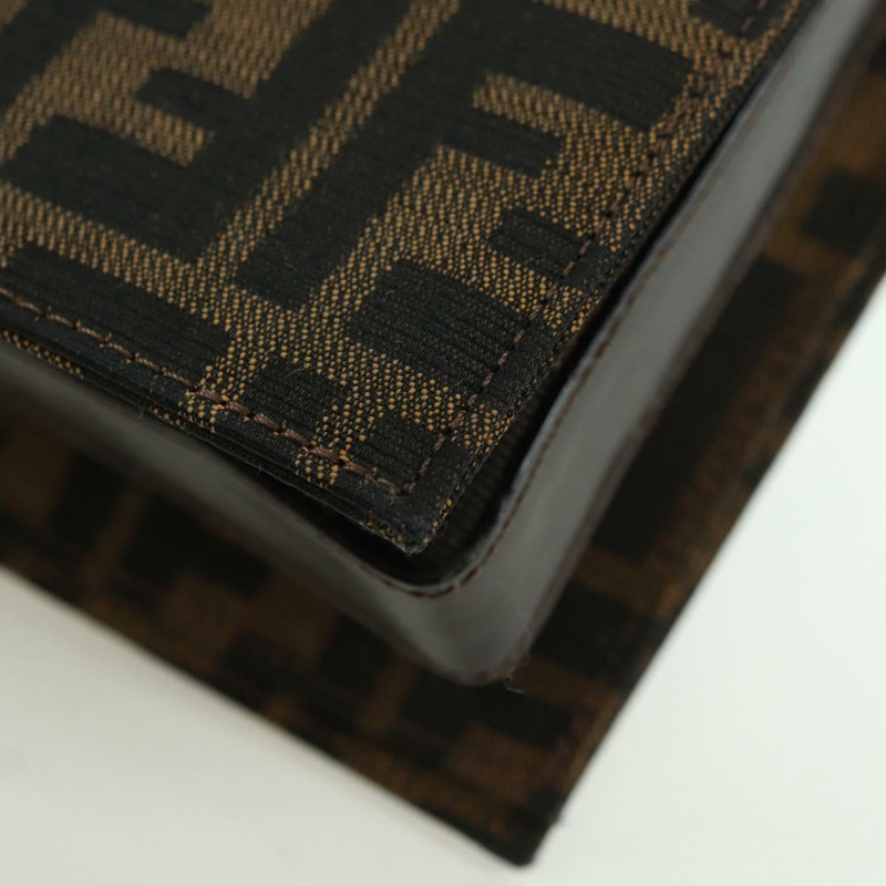 【日本直送】FENDI Zucca帆布單肩包 黑色 棕色 金色 正品 BAZ787V-15
