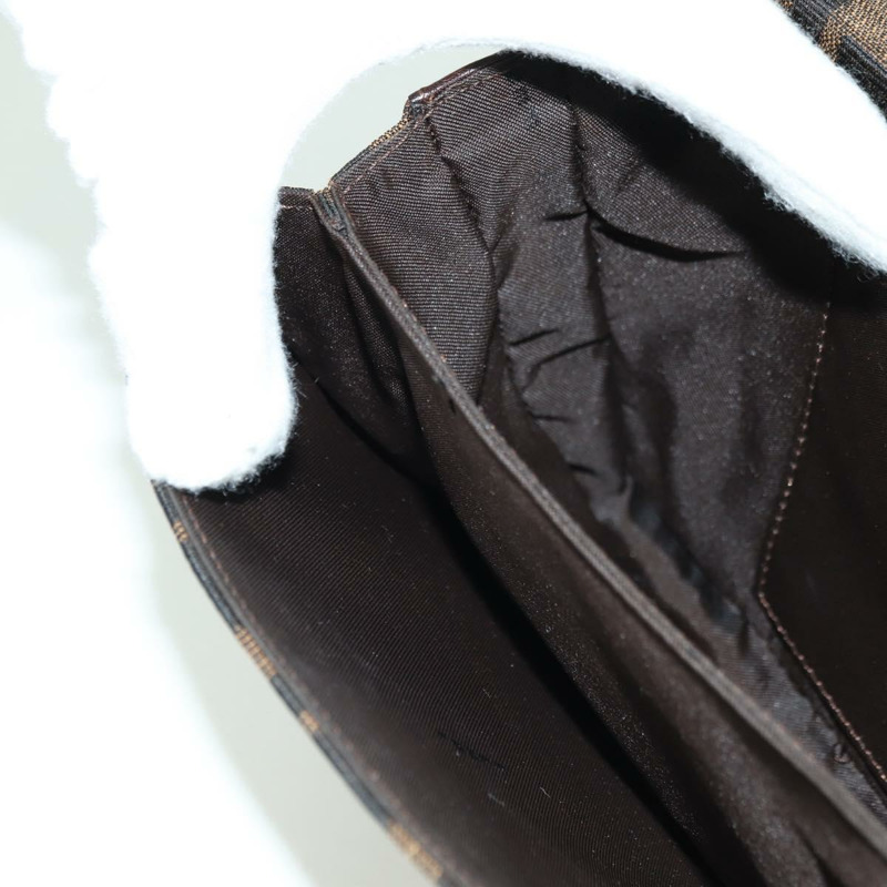 【日本直送】FENDI Zucca帆布單肩包 黑色 棕色 金色 正品 BAZ787V-20