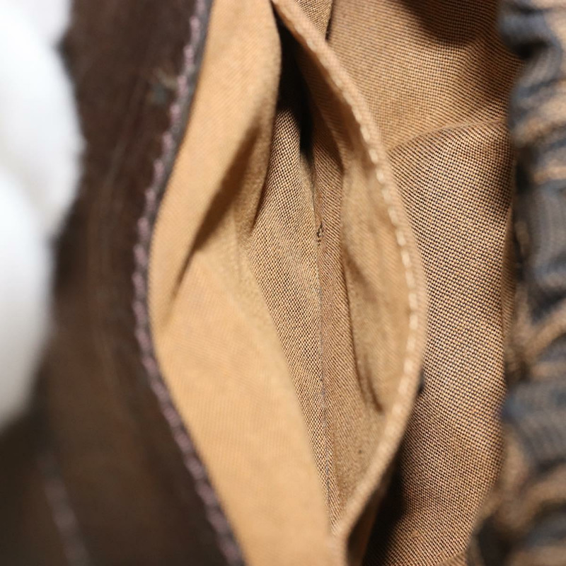 【日本直送】FENDI Zucca帆布手提包 2way Black Brown Gold Auth BAZ788A-20