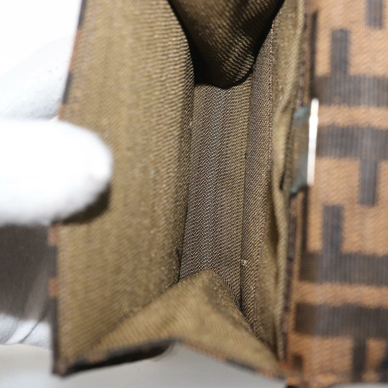 【日本直送】FENDI Zucca帆布Mamma Baguette單肩包 黑色棕色 正品 BAZ699V-10
