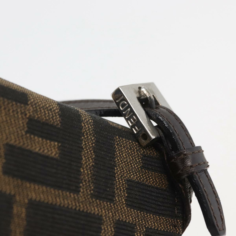 【日本直送】FENDI Zucca帆布Mamma Baguette單肩包 黑色棕色 正品 BAZ699V-17