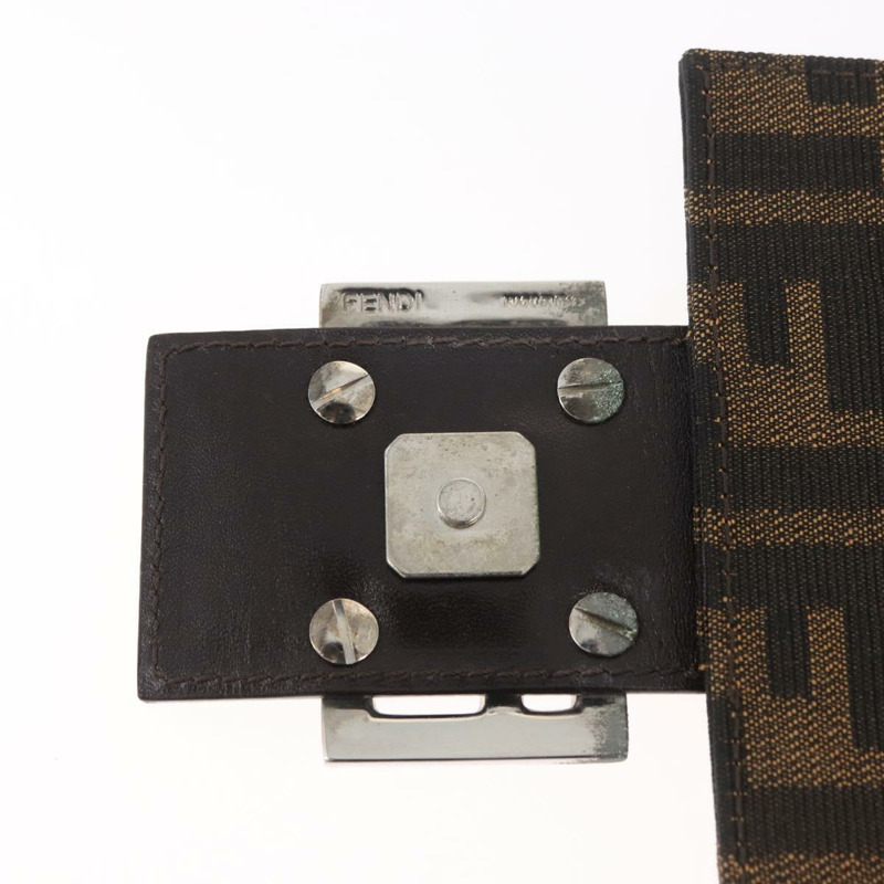 【日本直送】FENDI Zucca帆布Mamma Baguette單肩包 黑色棕色 正品 BAZ699V-19