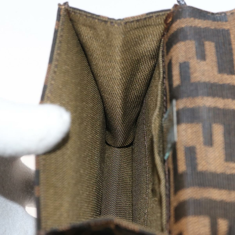 【日本直送】FENDI Zucca帆布Mamma Baguette單肩包 黑色棕色 正品 BAZ699V-20