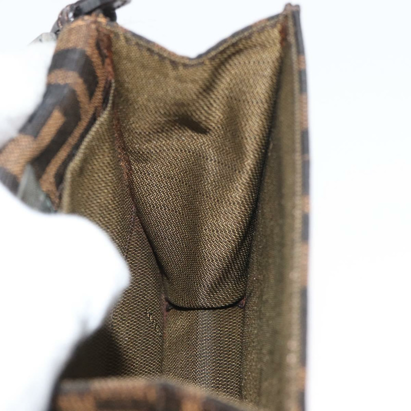 【日本直送】FENDI Zucca帆布Mamma Baguette單肩包 黑色棕色 正品 BAZ699V-21