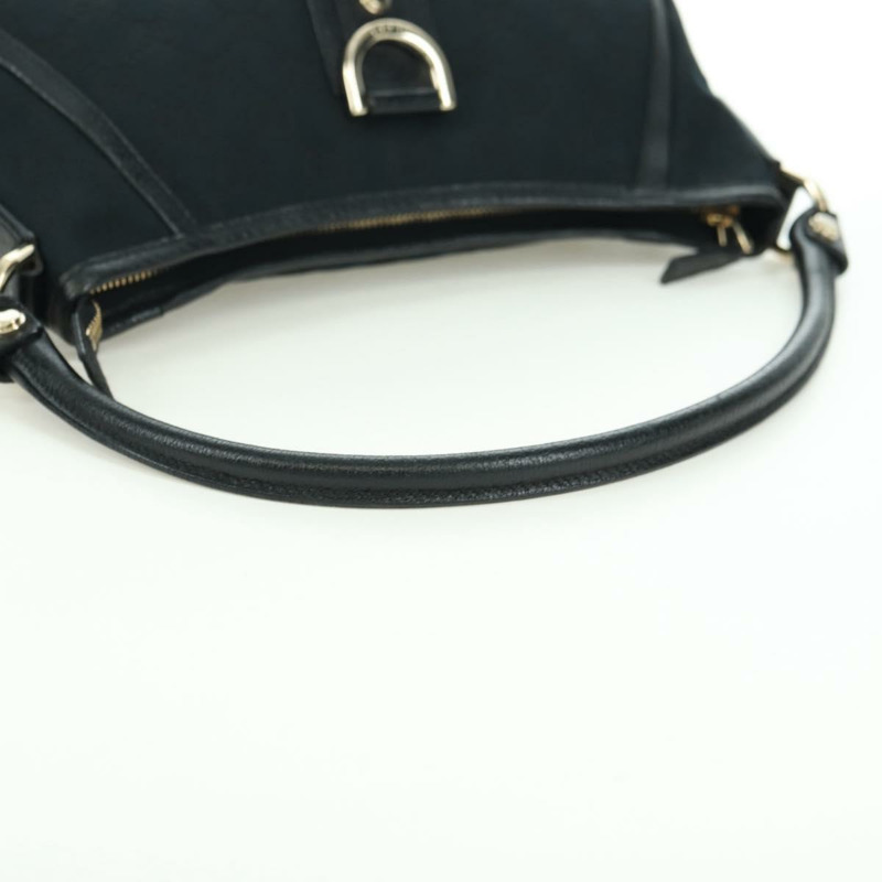 【日本直送】GUCCI GG帆布Abbey手提包 黑色 金色 130939 正品 am11232V-6