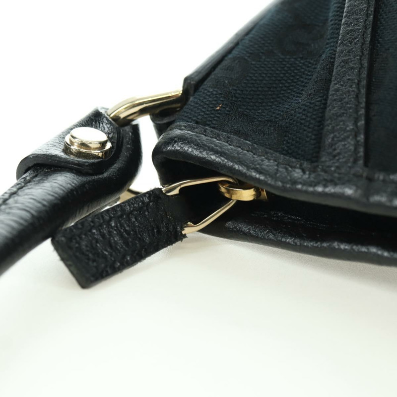 【日本直送】GUCCI GG帆布Abbey手提包 黑色 金色 130939 正品 am11232V-8
