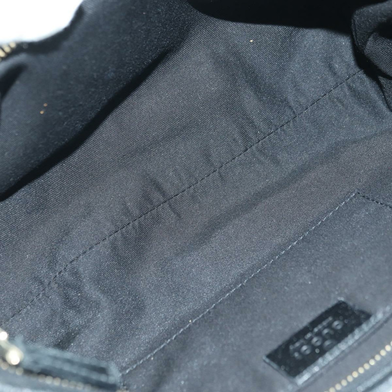 【日本直送】GUCCI GG帆布Abbey手提包 黑色 金色 130939 正品 am11232V-9