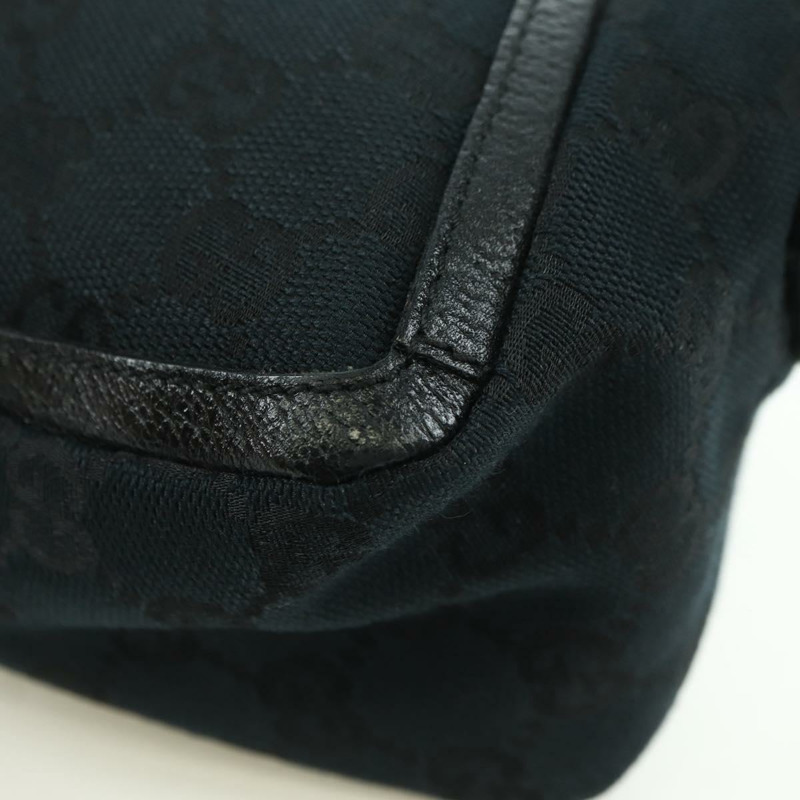 【日本直送】GUCCI GG帆布Abbey手提包 黑色 金色 130939 正品 am11232V-16