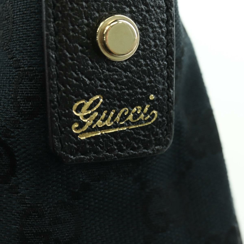 【日本直送】GUCCI GG帆布Abbey手提包 黑色 金色 130939 正品 am11232V-17