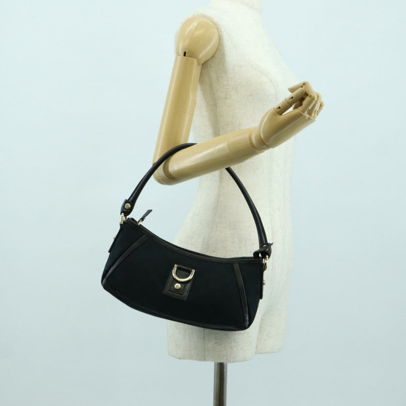 【日本直送】GUCCI GG帆布Abbey手提包 黑色 金色 130939 正品 am11232V-23