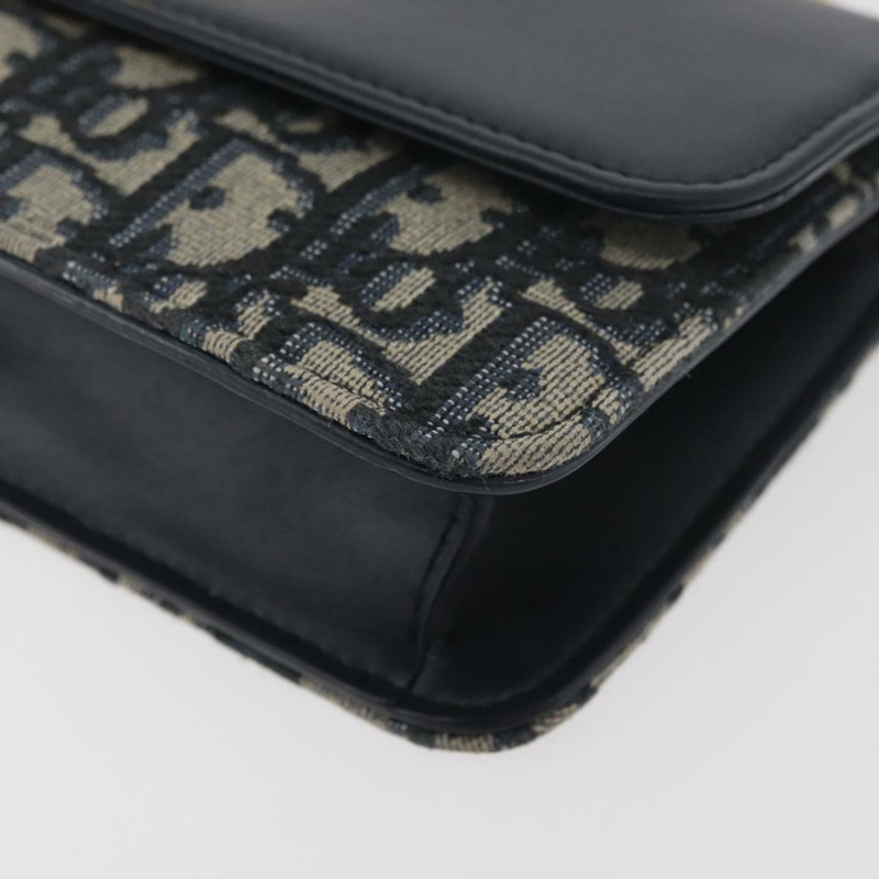 【日本直送】Christian Dior Trotter帆布 Miss Calorie 鏈條包 海軍藍 金色 正品 YKZ1487SAM-15