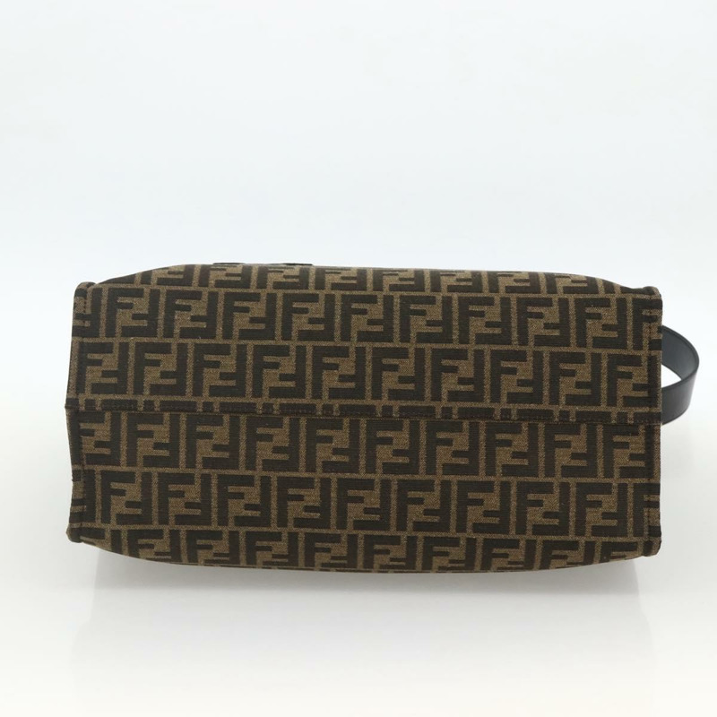 【日本直送】FENDI 寶可夢快龍碎片 Zucca 帆布包 2way 黑色棕色 Auth ka3850SM-4