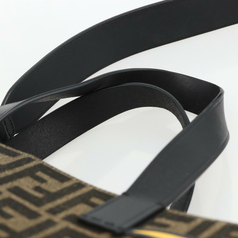 【日本直送】FENDI 寶可夢快龍碎片 Zucca 帆布包 2way 黑色棕色 Auth ka3850SM-13