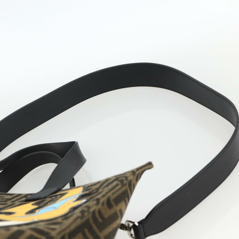 【日本直送】FENDI 寶可夢快龍碎片 Zucca 帆布包 2way 黑色棕色 Auth ka3850SM-14