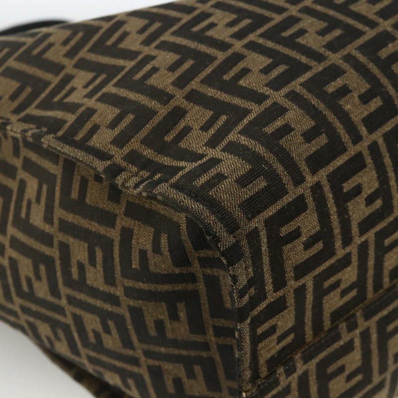 【日本直送】FENDI 寶可夢快龍碎片 Zucca 帆布包 2way 黑色棕色 Auth ka3850SM-17