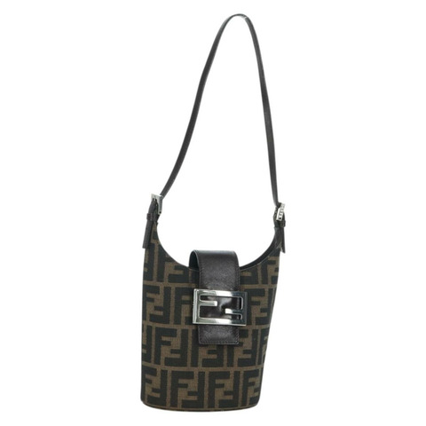 FENDI Zucca帆布Mamma Baguette包 黑色 銀色 棕色 正品 YKZ1596SAM