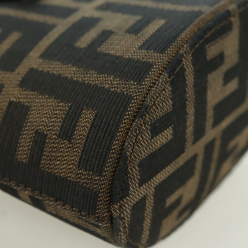 【日本直送】FENDI Zucca帆布Mamma Baguette包 黑色 銀色 棕色 正品 YKZ1596SAM-14