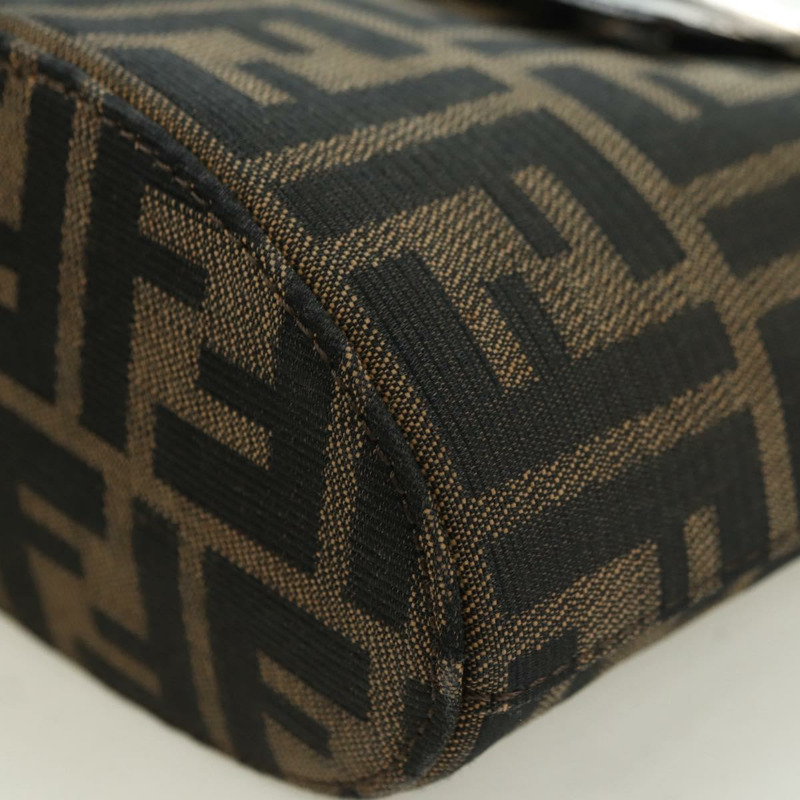 【日本直送】FENDI Zucca帆布Mamma Baguette包 黑色 銀色 棕色 正品 YKZ1596SAM-15