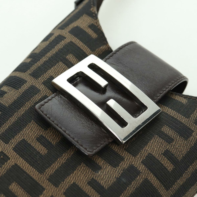 【日本直送】FENDI Zucca帆布Mamma Baguette包 黑色 銀色 棕色 正品 YKZ1596SAM-18