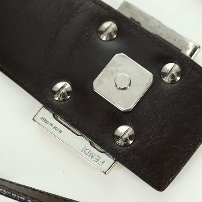 【日本直送】FENDI Zucca帆布Mamma Baguette包 黑色 銀色 棕色 正品 YKZ1596SAM-19