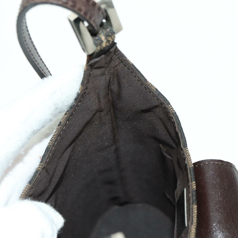 【日本直送】FENDI Zucca帆布Mamma Baguette包 黑色 銀色 棕色 正品 YKZ1596SAM-21