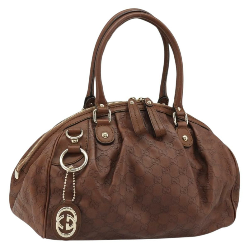 【日本直送】GUCCI GG帆布 Guccissima Sukey 手提包 2way Brown Gold Auth 175483A-0