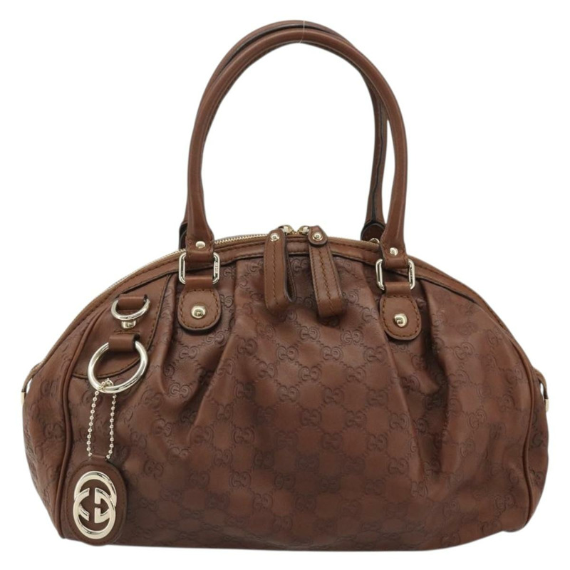 【日本直送】GUCCI GG帆布 Guccissima Sukey 手提包 2way Brown Gold Auth 175483A-1