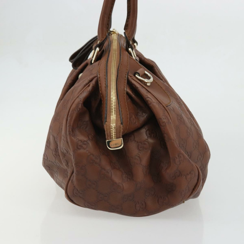【日本直送】GUCCI GG帆布 Guccissima Sukey 手提包 2way Brown Gold Auth 175483A-3