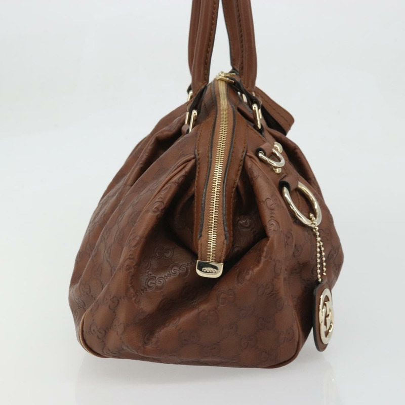 【日本直送】GUCCI GG帆布 Guccissima Sukey 手提包 2way Brown Gold Auth 175483A-4