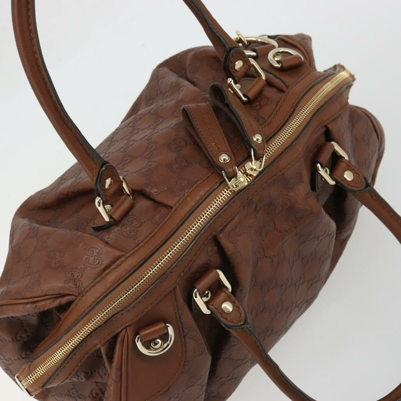 【日本直送】GUCCI GG帆布 Guccissima Sukey 手提包 2way Brown Gold Auth 175483A-5