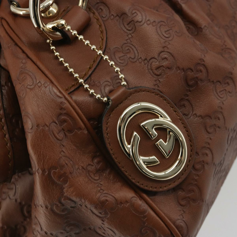 【日本直送】GUCCI GG帆布 Guccissima Sukey 手提包 2way Brown Gold Auth 175483A-14
