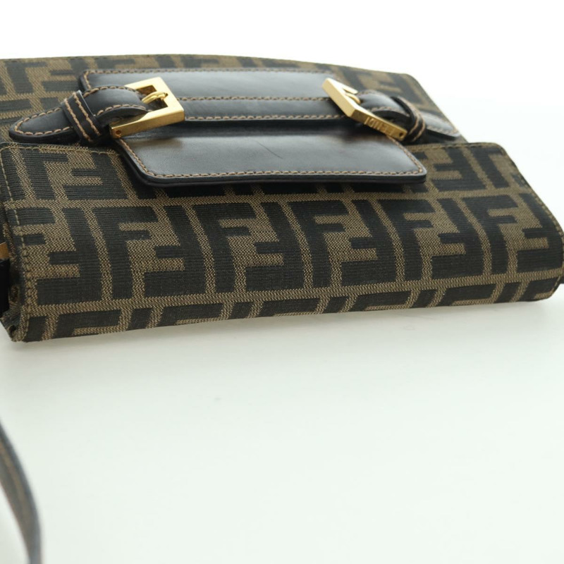 【日本直送】FENDI Zucca帆布肩背包 棕色/黑色 正品 175574SM-5