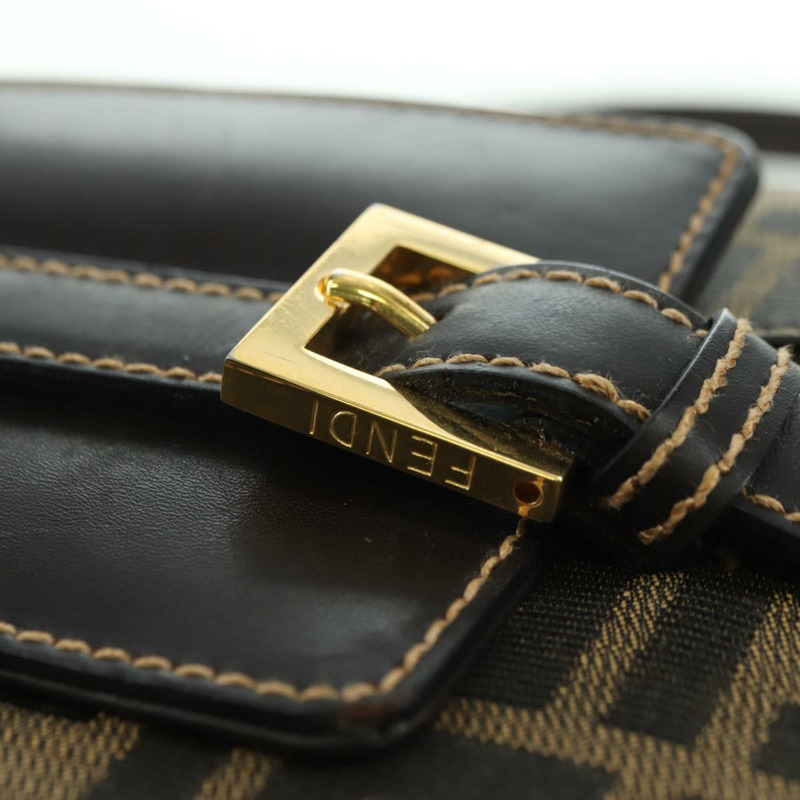 【日本直送】FENDI Zucca帆布肩背包 棕色/黑色 正品 175574SM-8