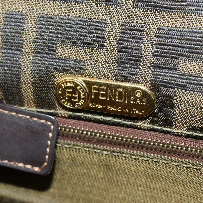 【日本直送】FENDI Zucca帆布肩背包 棕色/黑色 正品 175574SM-19